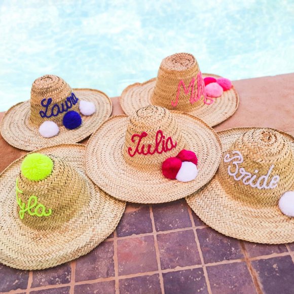 Personalized Straw Beach Hat main image 7